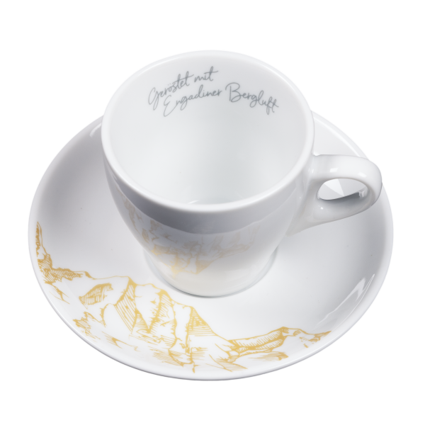Kaffee Crème Tasse mit Unterteller - La nouva generaziun